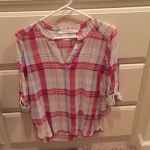 Plaid tunic. Looks great with leggings!